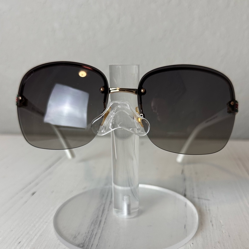 Gucci Rhinestone Sherry Line Rimless Sunglasses - Picture 5 of 10
